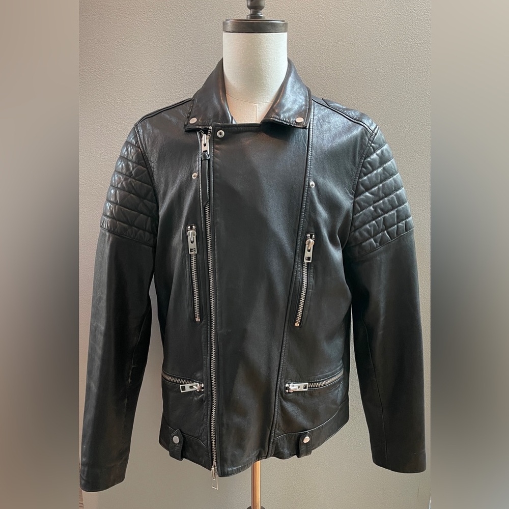 All Saints Kane leather jacket for sale.